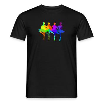 Ballett Tanzen Regenbogen Polygon Sport - Männer T-Shirt - Schwarz - Vorne - AI Model Male 178 light (178cm)