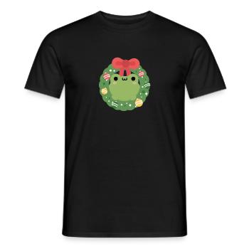 Frosch-Weihnachten - Männer T-Shirt - Schwarz - Vorne - AI Model Male 178 light (178cm)