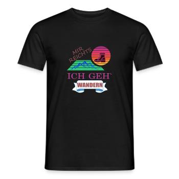 Natur Wandern Berge Gesundheit Glück Stiefel Luft - Männer T-Shirt - Schwarz - Vorne - AI Model Male 178 light (178cm)