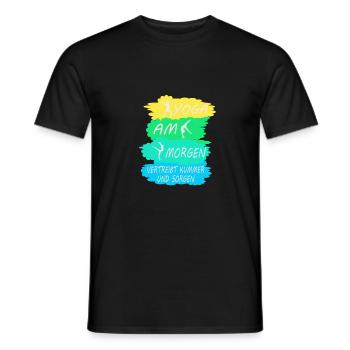Yoga Lehrerin Kurs Meditation Geschenk Damen Matte - Männer T-Shirt - Schwarz - Vorne - AI Model Male 178 light (178cm)