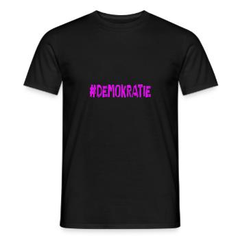 AfD stoppen gegen rechts Demokratie verteidigen - Männer T-Shirt - Schwarz - Vorne - AI Model Male 178 light (178cm)
