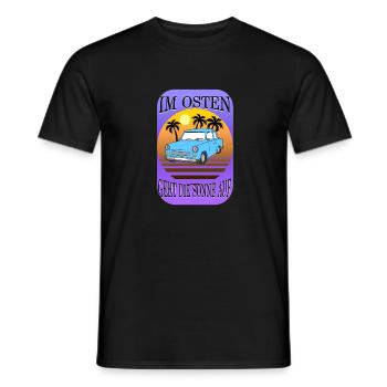 Osten Ossi DDR Ost stolz Trabi Geschenk Nostalgie - Männer T-Shirt - Schwarz - Vorne - AI Model Male 178 light (178cm)