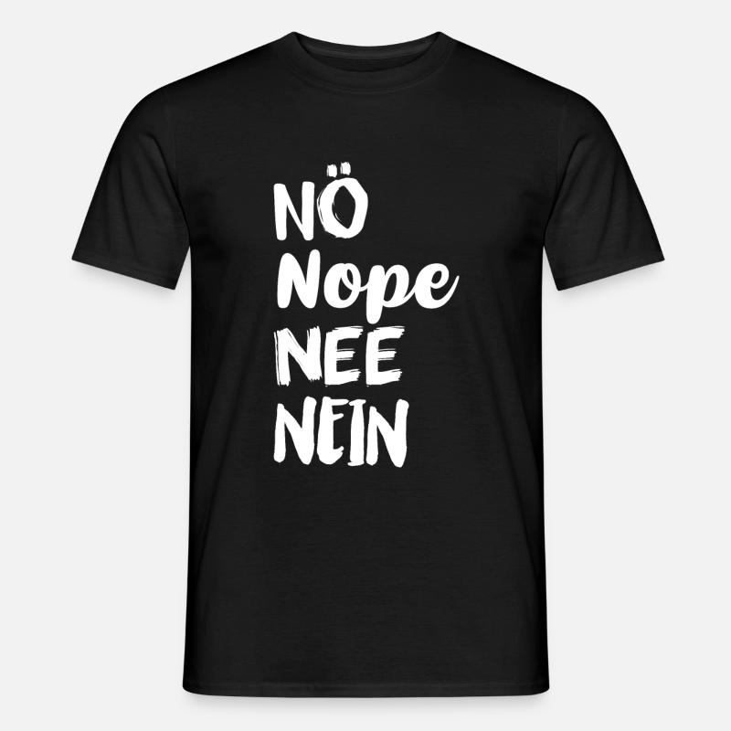 Nein - Männer T-Shirt - Schwarz