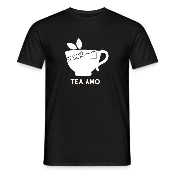 Tea Amo. - Männer T-Shirt - Schwarz - Vorne - AI Model Male 178 light (178cm)