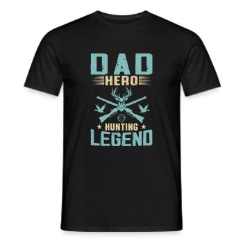 Papa Légende de la chasse aux héros - T-shirt homme - noir - Devant - AI Model Male 178 light (178cm)