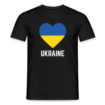 Je soutiens l’Ukraine - T-shirt homme - noir - Devant - AI Model Male 178 light (178cm)