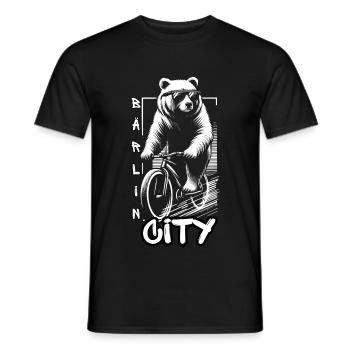 Bärlin City - Men's T-Shirt - black - Front - AI Model Male 178 light (178cm)