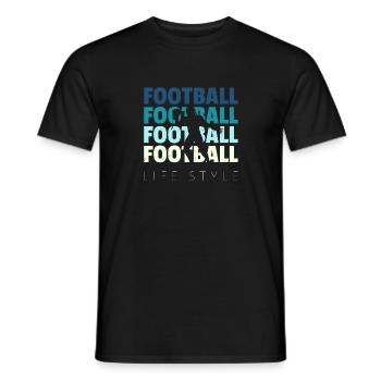 Fußball - Männer T-Shirt - Schwarz - Vorne - AI Model Male 178 light (178cm)