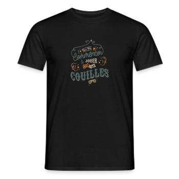 Dikkenek shooting - T-shirt homme - noir - Devant - AI Model Male 178 light (178cm)