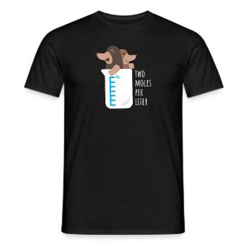 2 Moles Par Litre - T-shirt homme - noir - Devant - AI Model Male 178 light (178cm)