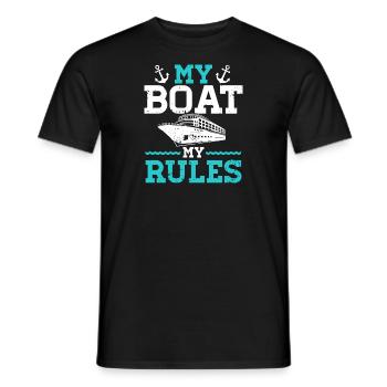 My Boat My Rules - Boating - Men's T-Shirt - black - Front - AI Model Male 178 light (178cm)