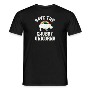 Save The Chubby Unicorns - changement climatique - T-shirt homme - noir - Devant - AI Model Male 178 light (178cm)