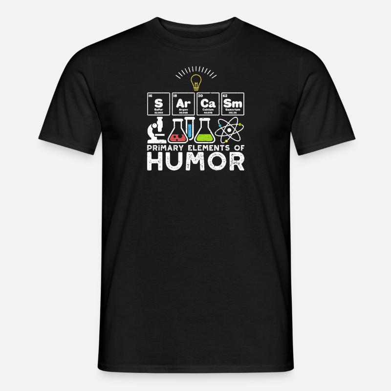 Sarcasm Primary Elements Of Humor - Sarkasmus - Männer T-Shirt - Schwarz
