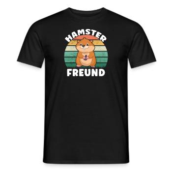 Hamster Freund Niedlicher Hamster Goldhamster - Männer T-Shirt - Schwarz - Vorne - AI Model Male 178 light (178cm)