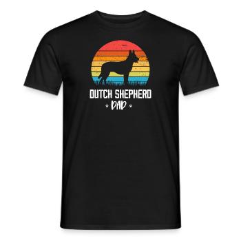 Holländischer Schäferhund Hollandse Herdershond - Männer T-Shirt - Schwarz - Vorne - AI Model Male 178 light (178cm)