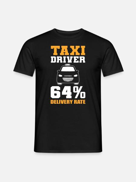 Lustiger Taxifahrer - Männer T-Shirt - Schwarz