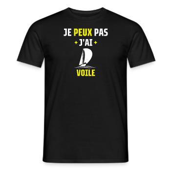je peux pas j'ai voile - T-shirt homme - noir - Devant - AI Model Male 178 light (178cm)