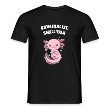 Criminaliser les introvertis drôles de bavardages - T-shirt homme - noir - Devant - AI Model Male 178 light (178cm)