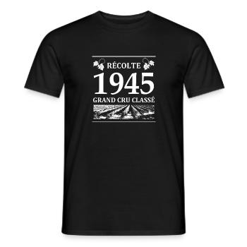 Récolte 1945 - T-shirt homme - noir - Devant - AI Model Male 178 light (178cm)