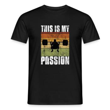 C’est ma passion Musculation Bodybuilder GYM - T-shirt homme - noir - Devant - AI Model Male 178 light (178cm)