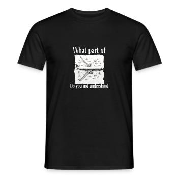 Aerospace engineer engineering Men Gift Shirt - Men's T-Shirt - black - Front - AI Model Male 178 light (178cm)