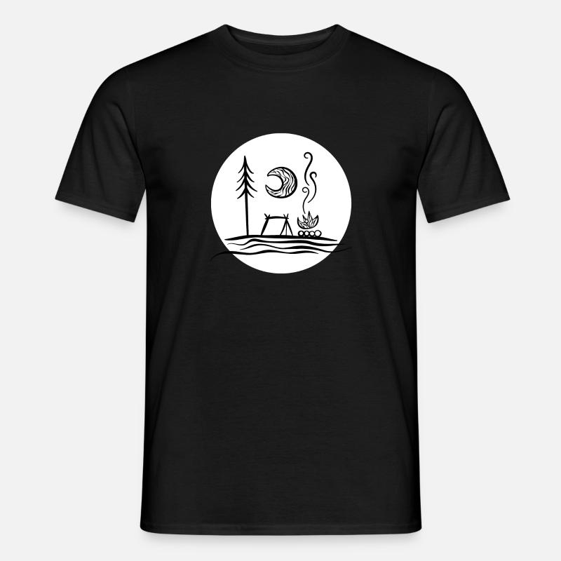 camping - Männer T-Shirt - Schwarz