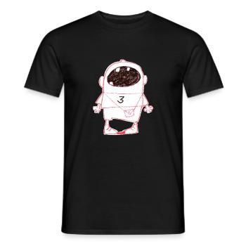 Drei Jahre - Männer T-Shirt - Schwarz - Vorne - AI Model Male 178 light (178cm)