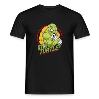 Gym Gym Turtle Design - T-shirt homme - noir - Devant - AI Model Male 178 light (178cm)