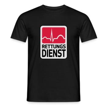 Rettungsdienst - Männer T-Shirt - Schwarz - Vorne - AI Model Male 178 light (178cm)