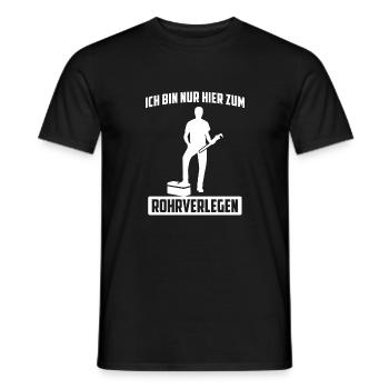 Plumber of pipelayer - Men's T-Shirt - black - Front - AI Model Male 178 light (178cm)