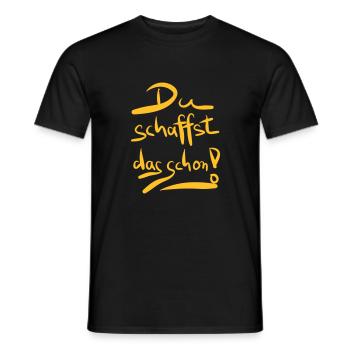 Du schaffst das schon! - Männer T-Shirt - Schwarz - Vorne - AI Model Male 178 light (178cm)
