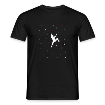 Bouldering climbing climbing - Men's T-Shirt - black - Front - AI Model Male 178 light (178cm)