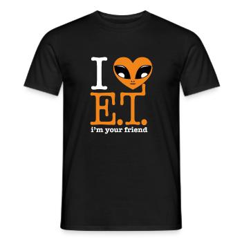 Ich HERZ ET - Männer T-Shirt - Schwarz - Vorne - AI Model Male 178 light (178cm)