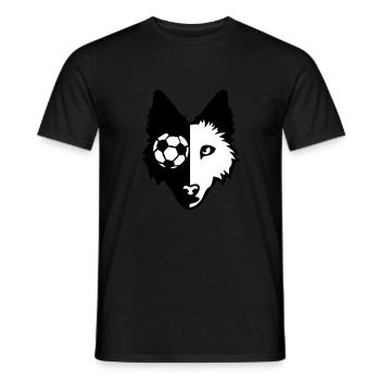 football logo dog guardian port ball club - Men's T-Shirt - black - Front - AI Model Male 178 light (178cm)