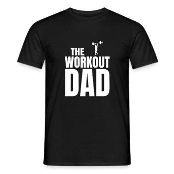 The workout dad (blanc) - T-shirt homme - noir - Devant - AI Model Male 178 light (178cm)