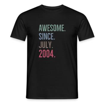 Génial depuis juillet 2004 - T-shirt homme - noir - Devant - AI Model Male 178 light (178cm)