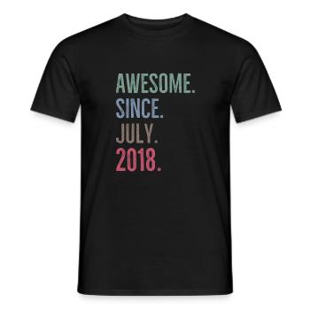 Awesome Since July 2018 - Men's T-Shirt - black - Front - AI Model Male 178 light (178cm)