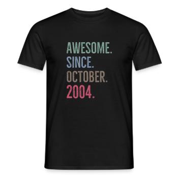 Génial depuis octobre 2004 - T-shirt homme - noir - Devant - AI Model Male 178 light (178cm)