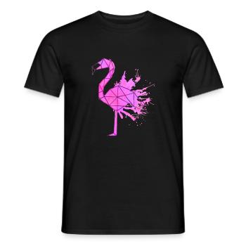 Flamingo Rosa - Männer T-Shirt - Schwarz - Vorne - AI Model Male 178 light (178cm)