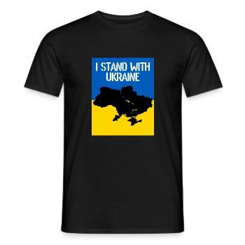 Ukraine - Men's T-Shirt - black - Front - AI Model Male 178 light (178cm)