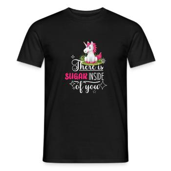 Zuckersüss Spruch Mädchen Pink Einhorn - Männer T-Shirt - Schwarz - Vorne - AI Model Male 178 light (178cm)