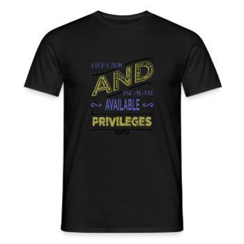 anonyme attendez-vous à ce que nous citions un cadeau d’anniversaire - T-shirt homme - noir - Devant - AI Model Male 178 light (178cm)