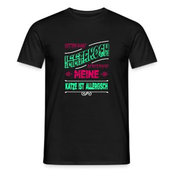 witzig spruch seekatze bday perserkatze lustig - Männer T-Shirt - Schwarz - Vorne - AI Model Male 178 light (178cm)