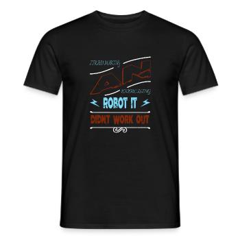 bot happy bday dictons drôles science-fiction présent garçons - T-shirt homme - noir - Devant - AI Model Male 178 light (178cm)