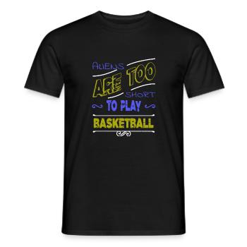 sports jokes basketball dad birthday present idea - Men's T-Shirt - black - Front - AI Model Male 178 light (178cm)