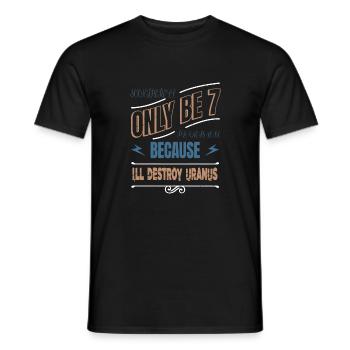 humour geek télescope présent terre céleste - T-shirt homme - noir - Devant - AI Model Male 178 light (178cm)