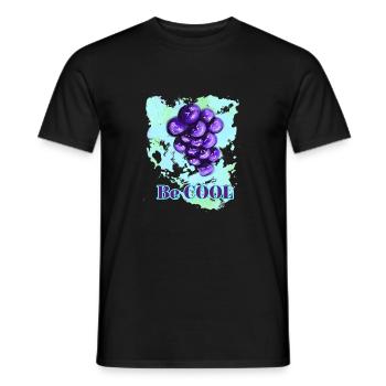 Weintrauben - Männer T-Shirt - Schwarz - Vorne - AI Model Male 178 light (178cm)