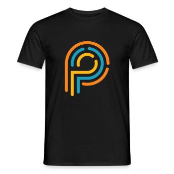 P Clothing Brand - Men's T-Shirt - black - Front - AI Model Male 178 light (178cm)