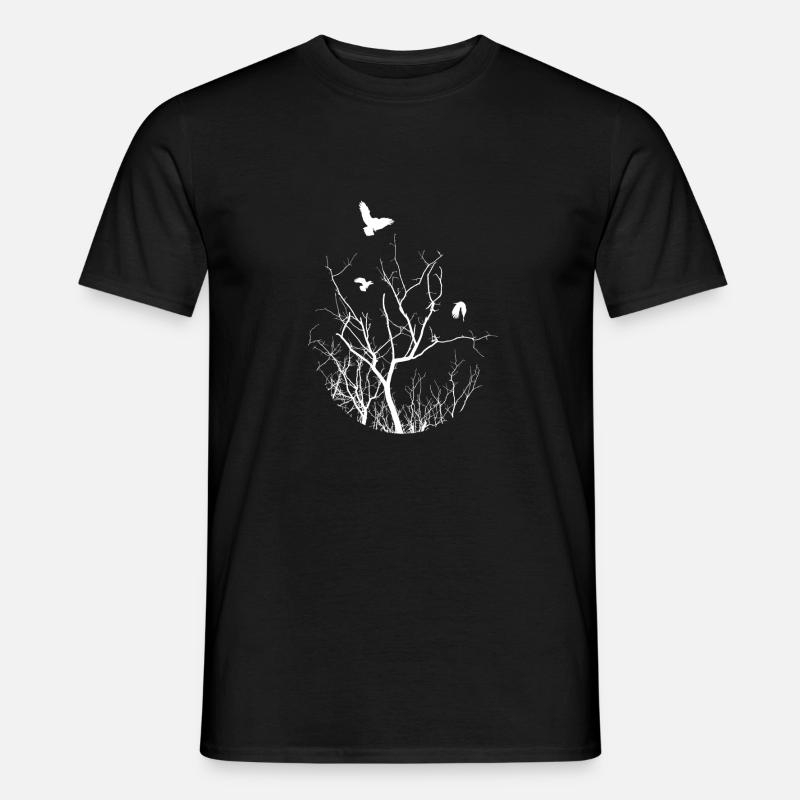 Vogel - Männer T-Shirt - Schwarz