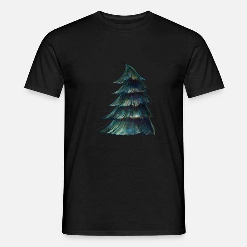 Immergrüne Blaufichte - Männer T-Shirt - Schwarz